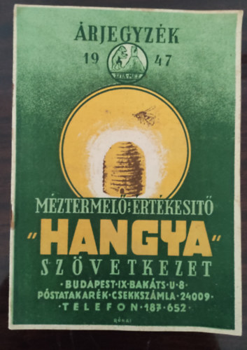 Mztermel s rtkest "Hangya" Szvetkezet-rjegyzk 1947