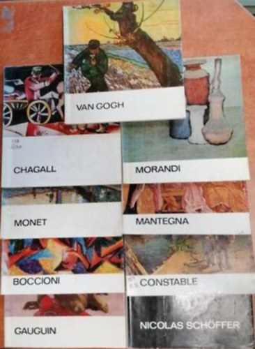 A mvszet kisknyvtra klfldi 9 db:Van Gogh,Chagall,Monet,Boccioni,Gauguin,Nicolas Shffer,Constable,Mantegra,Morandi