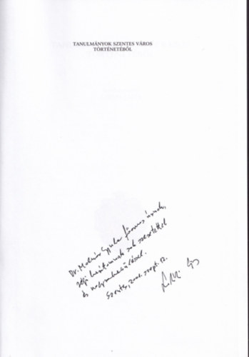 Tanulm�nyok Szentes v�ros t�rt�net�b�l