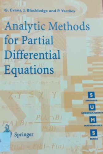 J. Blackledge, P. Yardley G. Evans - Analytic Methods for Partial Differential Equations