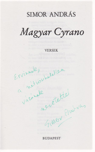 Magyar Cyrano - Versek (Z-fzetek/70) (Dediklt)