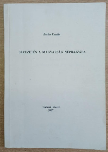 Bevezets a magyarsg nprajzba