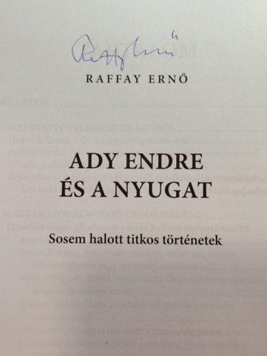 Raffay Ern� - Ady Endre �s a Nyugat