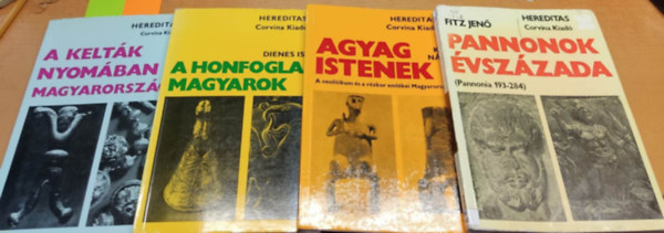 4 db Hereditas: A honfoglal magyarok; A keltk nyomban Magyarorszgon; Agyagistenek; Pannonok vszzada (Pannonia 193-284)