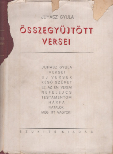 Juh�sz Gyula �sszegy�jt�tt versei