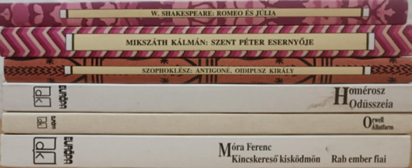 George Orwell, Homérosz, Szophoklész, Mikszáth Kálmán, Williem Shakespeare Móra Ferenc - Iskolai kötelező olvasmány könyvcsomag