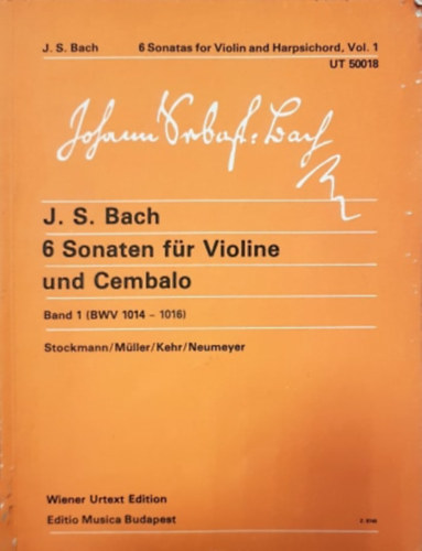 Bach - 6 Sonaten fr Violine und Cembalo I.