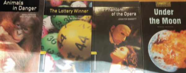 4 db Oxford Bookworms Stage 1: Animals in Danger + The Lottery Winner + The Phantom of the Opera + Under the Moon