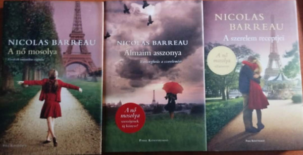 3db Nicolas Barreau reg�ny: A n� mosolya + �lmaim asszonya + A szerelem receptjei