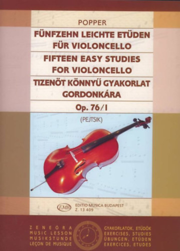 David Popper - Tizent knny gyakorlat gordonkra Op.76/1. 13409
