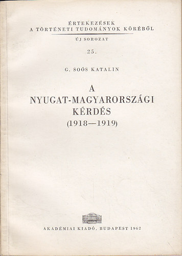 A Nyugat-magyarorszgi krds (1918-1919)