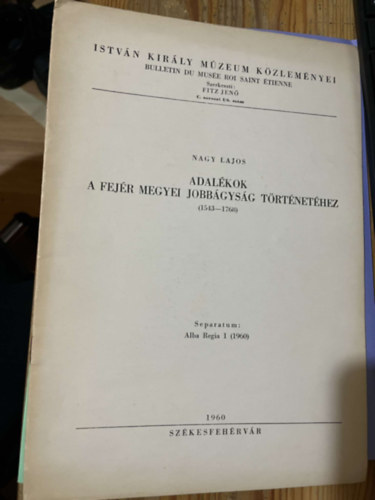 Nagy Lajos - Adalkok Fejr megyei jobbgysg trtnethez