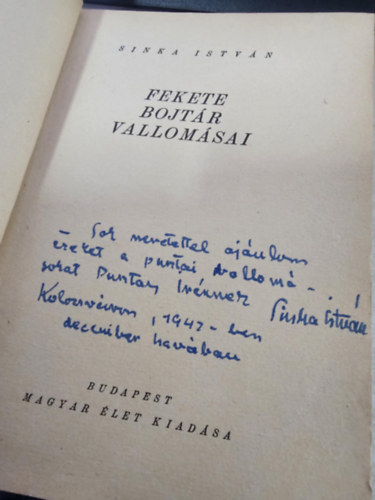 Fekete bojtr vallomsai I. (I.kiads)