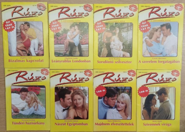 8 db R�zs - A szenved�ly �ze romantikus f�zet (2000. �prilis, j�nius-december)
