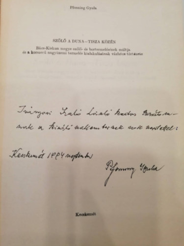 Sz�l� a Duna-Tisza k�z�n