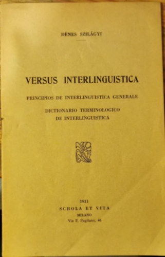 Szil�gyi D�nes - Versus interlinguistica