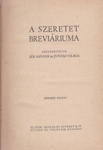 A szeretet brev�riuma