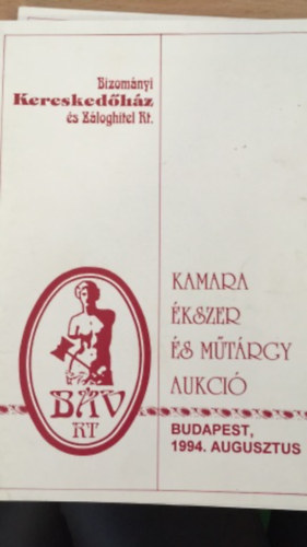 Kamara kszer s mtrgy aukci 1994. augusztus