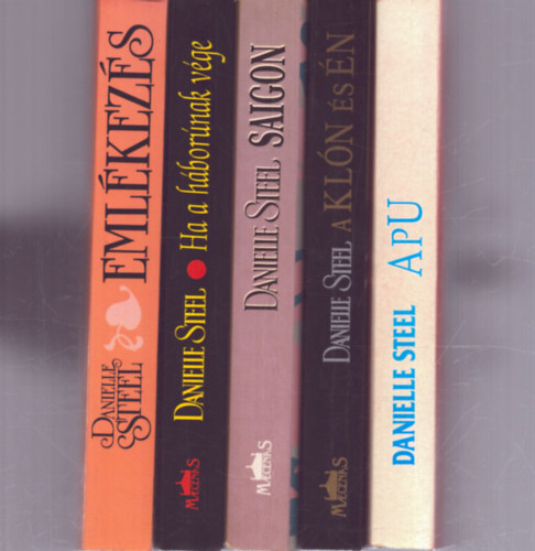 5 db Danielle Steel romantikus regny: Apu - A kln s n - Saigon - Ha a hbornak vge - Emlkezs