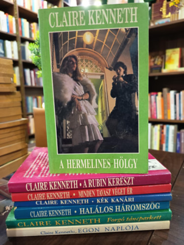 Claire Kenneth 7 darabos K�NYVMENT� AJ�NLAT: A hermelines h�lgy, A rubin kereszt, Minden tavasz v�get �r, K�k kan�ri, Hal�los h�romsz�g, Egon napl�ja