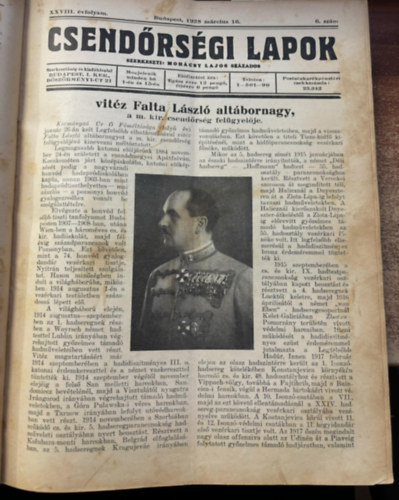Csendrsgi lapok 1938. teljes XXVIII. vfolyam 1-24. szm (egybektve)