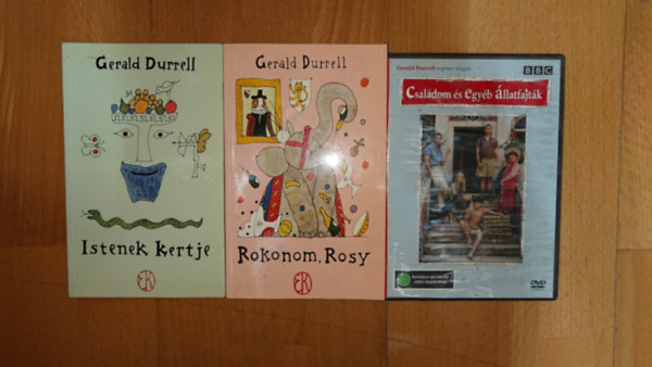 Gerald Durrel-csomag (2 k�nyv + DVD): Rokonom, Rosy, Istenek kertje + Csal�dom �s egy�b �llatfajt�k (DVD)