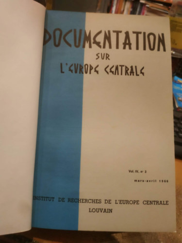 8 db Documentation sur L'Europe Centrale Vol. 4-20 1966