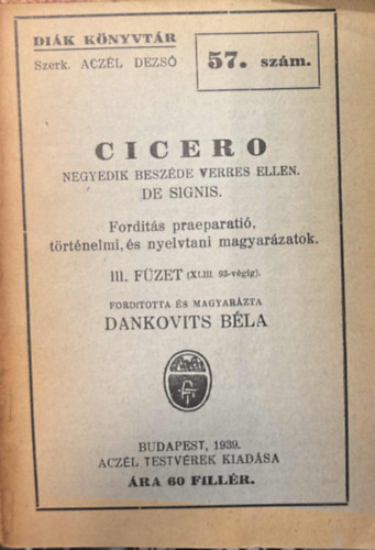 Cicero - Dik knyvtr 57. szm