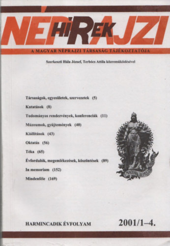Nprajzi Hrek 2001/1-4. (egy ktetben)