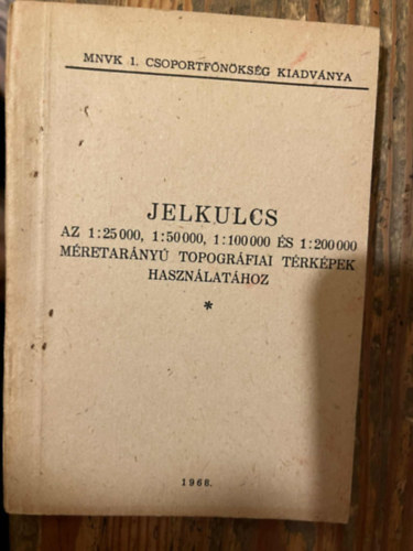 Az 1:25 000, 1:50 00 s 1:100000 mretarny topogrfiai trkpek jelkulcsa