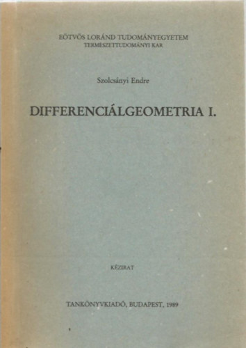 Differencilgeometria I.