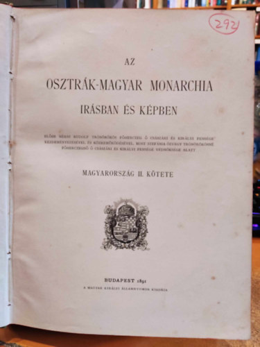 Az Osztrk-Magyar Monarchia irsban s kpben VII. - Magyarorszg II. ktete. (Az Alfld)