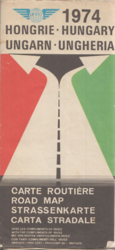 IBUSZ Hungary Road Map 1974