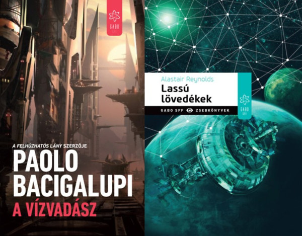 2 db sci-fi reg�ny a Gabo SFF k�nyvek sorozatb�l: A v�zvad�sz + Lass� l�ved�kek