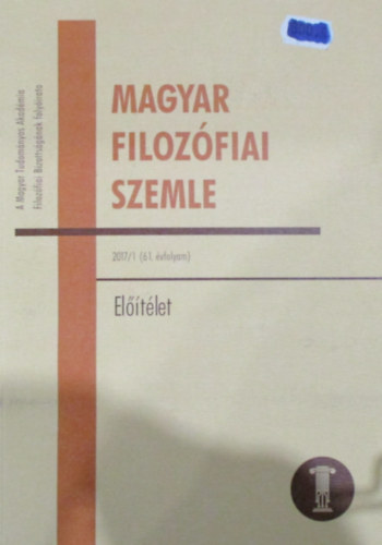Magyar filozfiai szemle 2017/1 (61. vfolyam) Eltlet