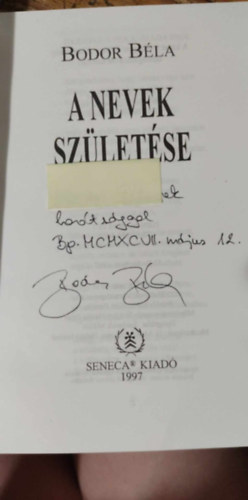 A nevek sz�let�se