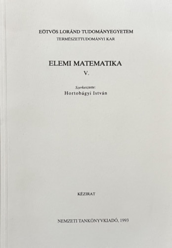 Elemi matematika V.