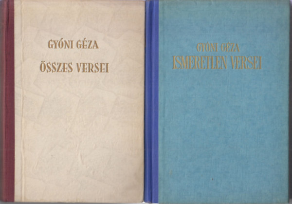 2 db Gyni Gza m: sszes versei + Ismeretlen versei