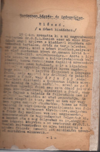 Mazdaznan Lgzs- s Egszsgtan (kzirat, gpelt pldny, ritka m)