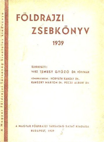 Fldrajzi zsebknyv 1939-re