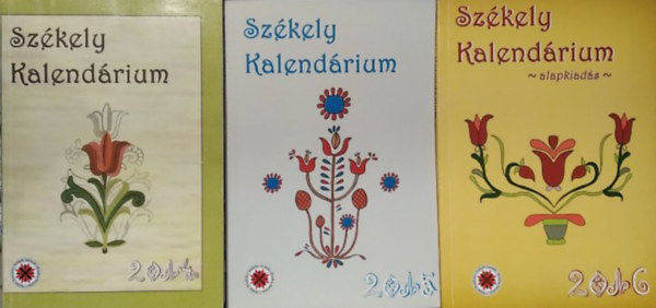 3 db Sz�kely Kalend�rium 2014; 2015; 2016
