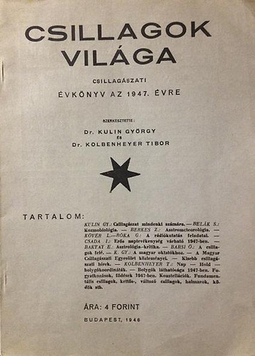 Csillagok vil�ga - Csillag�szati �vk�nyv az 1947. �vre