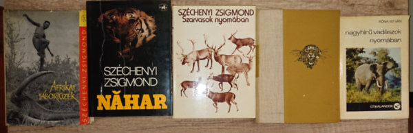 Rna Istvn Szchenyi Zsigmond - 5 knyv a vadszatrl: Nagyhr vadszok nyomban, Csui!...,Szarvasok nyomban, Afrikai tbortzek, Nahar