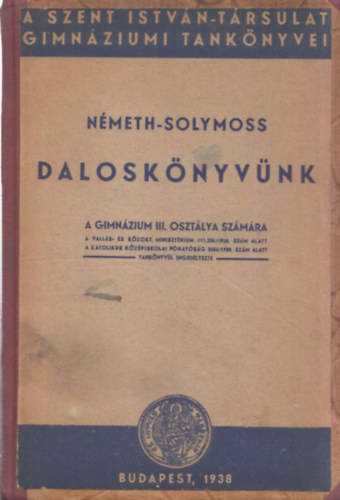 Dalosknyvnk a figimnzium III. osztlya szmra