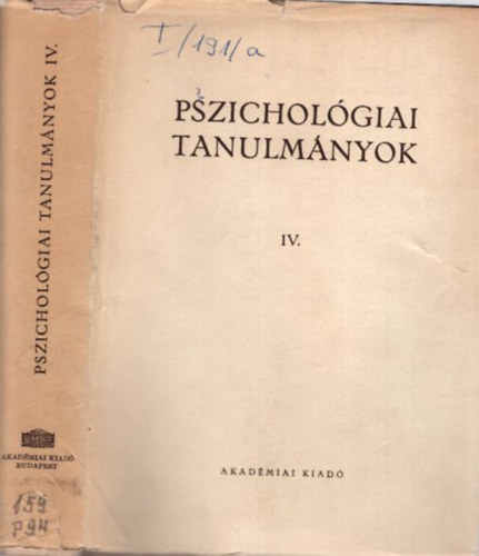 Pszicholgiai tanulmnyok IV.