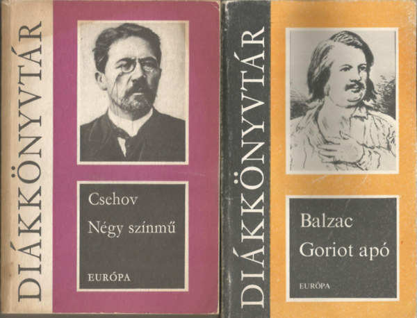 2 db Di�kk�nyvt�r, Csehov: N�gy sz�nm�, Balzac: Goriot ap�