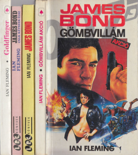 Ian Fleming - 4 db James Bond regny: Gmbvillm + A gymnt rk + Csak ktszer lsz + Goldfinger