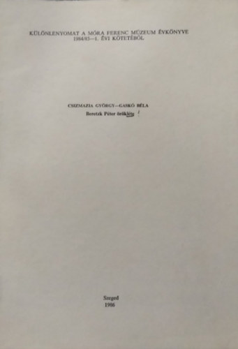 Beretzk P�ter �r�kl�te - K�l�nlenyomat