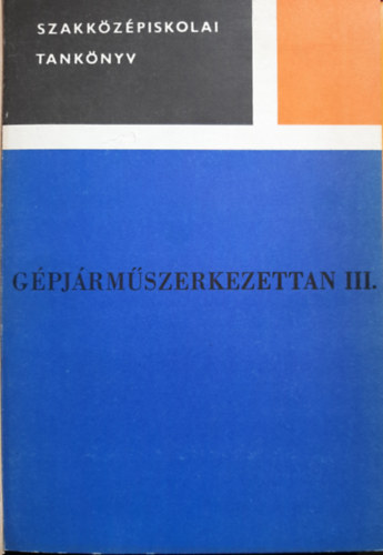Gpjrmszerkezettan III.