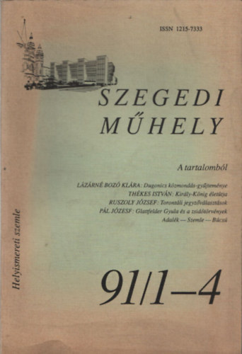 Szegedi mhely 91/1-4. (egy ktetben)